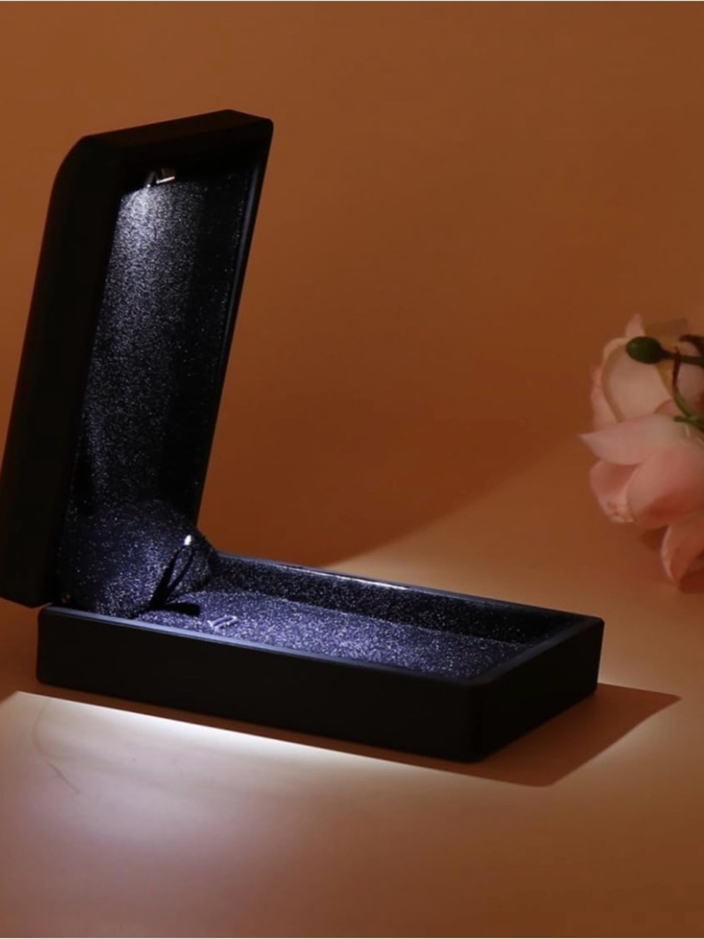 Jewelry box LED Lighted Black Velvet